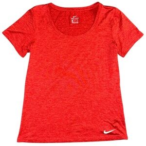 Nike Dri-Fit Red Orange Short Sleeve T Shirt Women’s Size Small Activewear Sport